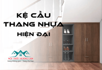 KỆ CẦU THANG NHỰA THIẾT KẾ HIỆN ĐẠI CHO NHÀ Ở TẠI TP.HCM