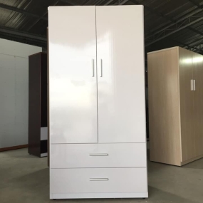Tủ Nhựa Đại Loan 2 Cánh HL12 - Màu Trắng - Chân Đế