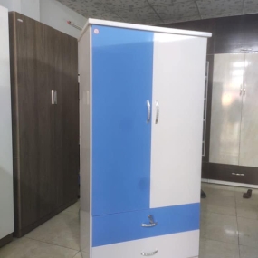 Tủ Nhựa Đại Loan 2 Cánh HL06 - Màu Xanh Trắng - Chân Đế