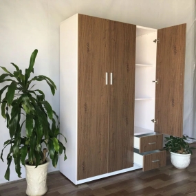 Tủ Nhựa Đài Loan 3 Cánh HL09 - Màu Sồi Đậm