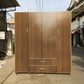 Tủ Nhựa Đài Loan 4 Cánh HL04 - Màu Óc Chó