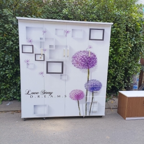 Tủ Nhựa Đài Loan 4 Cánh HL04 - Họa Tiết In 3D