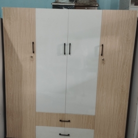 Tủ Nhựa Đài Loan 4 Cánh HL04 - Trắng Phối Xoan