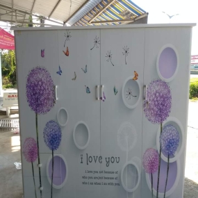 Tủ Nhựa Đài Loan 4 Cánh HL11 - Họa Tiết In 3D