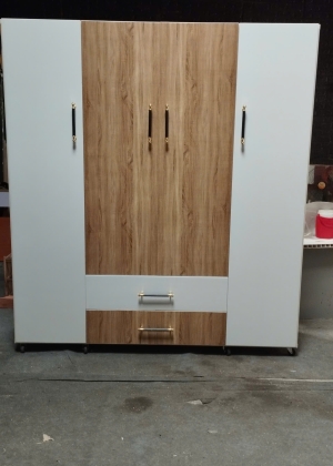 Tủ Nhựa Đài Loan HL04 - Vân Gỗ Phối Trắng