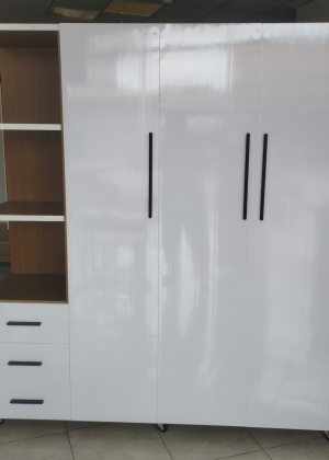 Tủ Nhựa Đài Loan HL04 - Có Kệ - Màu Óc Chó Phối Trắng