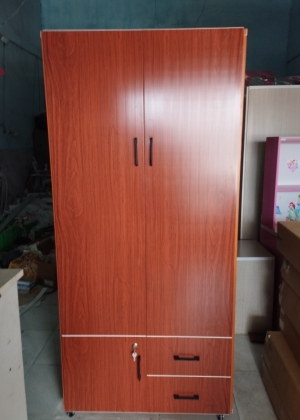 Tủ Nhựa Đại Loan 2 Cánh HL03 - Màu Óc Chó - Chân Đế