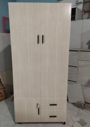 Tủ Nhựa Đại Loan 2 Cánh HL11 - Màu Sồi - Chân Đế